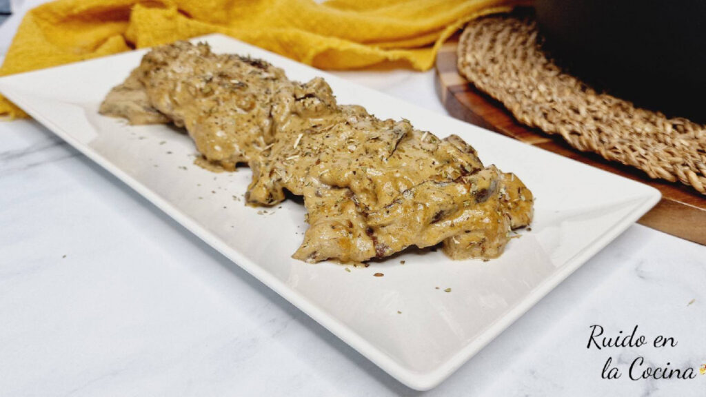 lomo en salsa de boletus