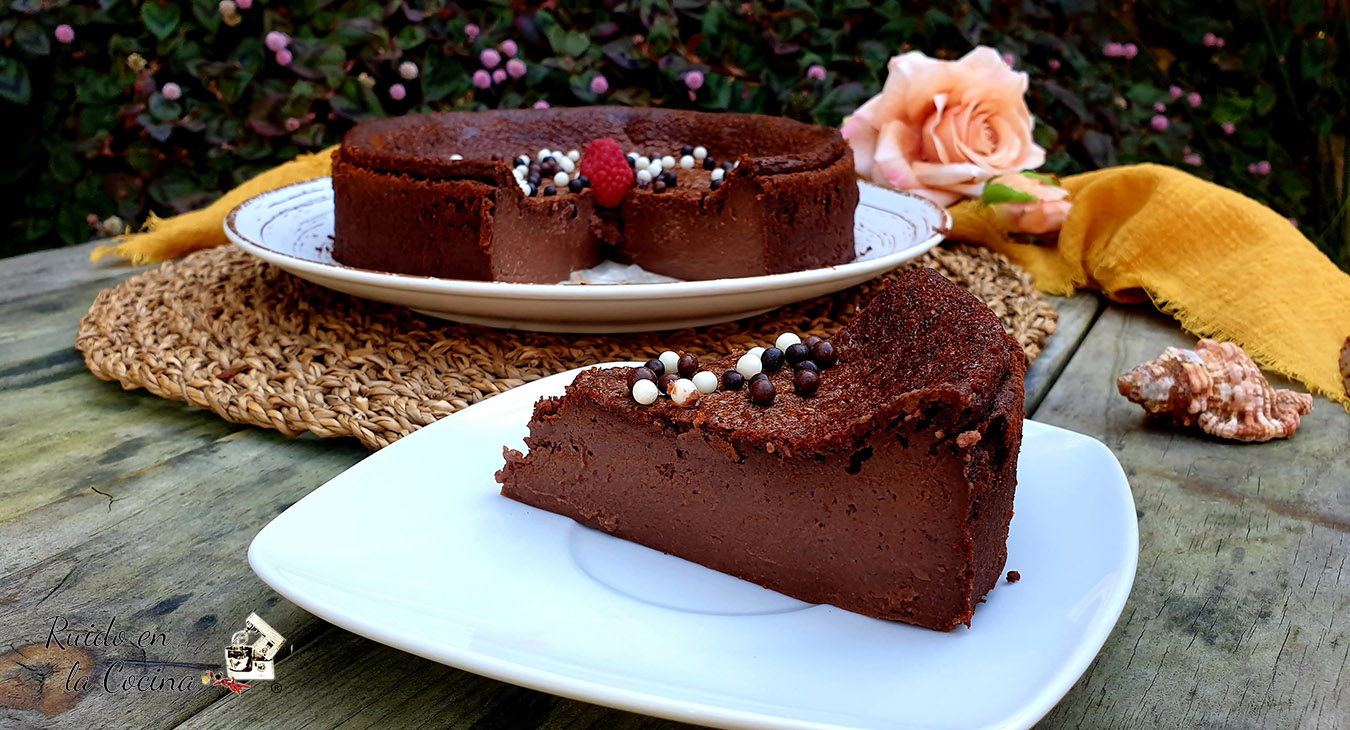 tarta de queso y chocolate