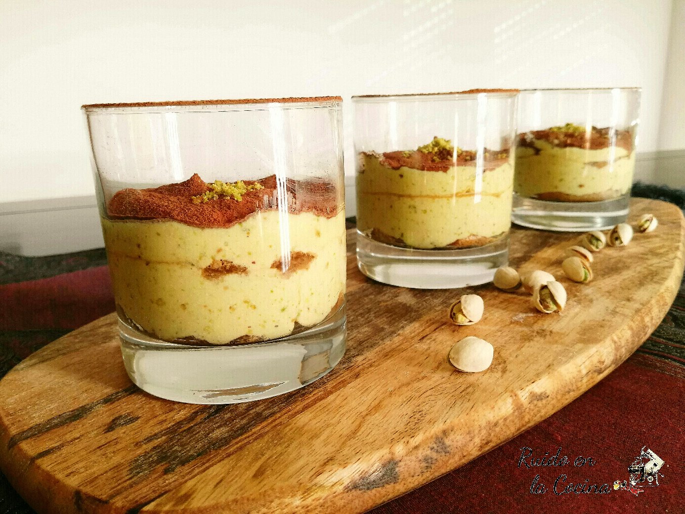 tiramisú de pistachos