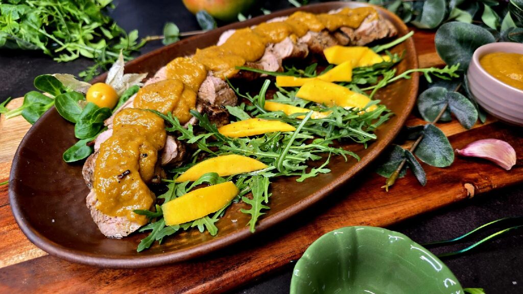 Solomillo en salsa de mango