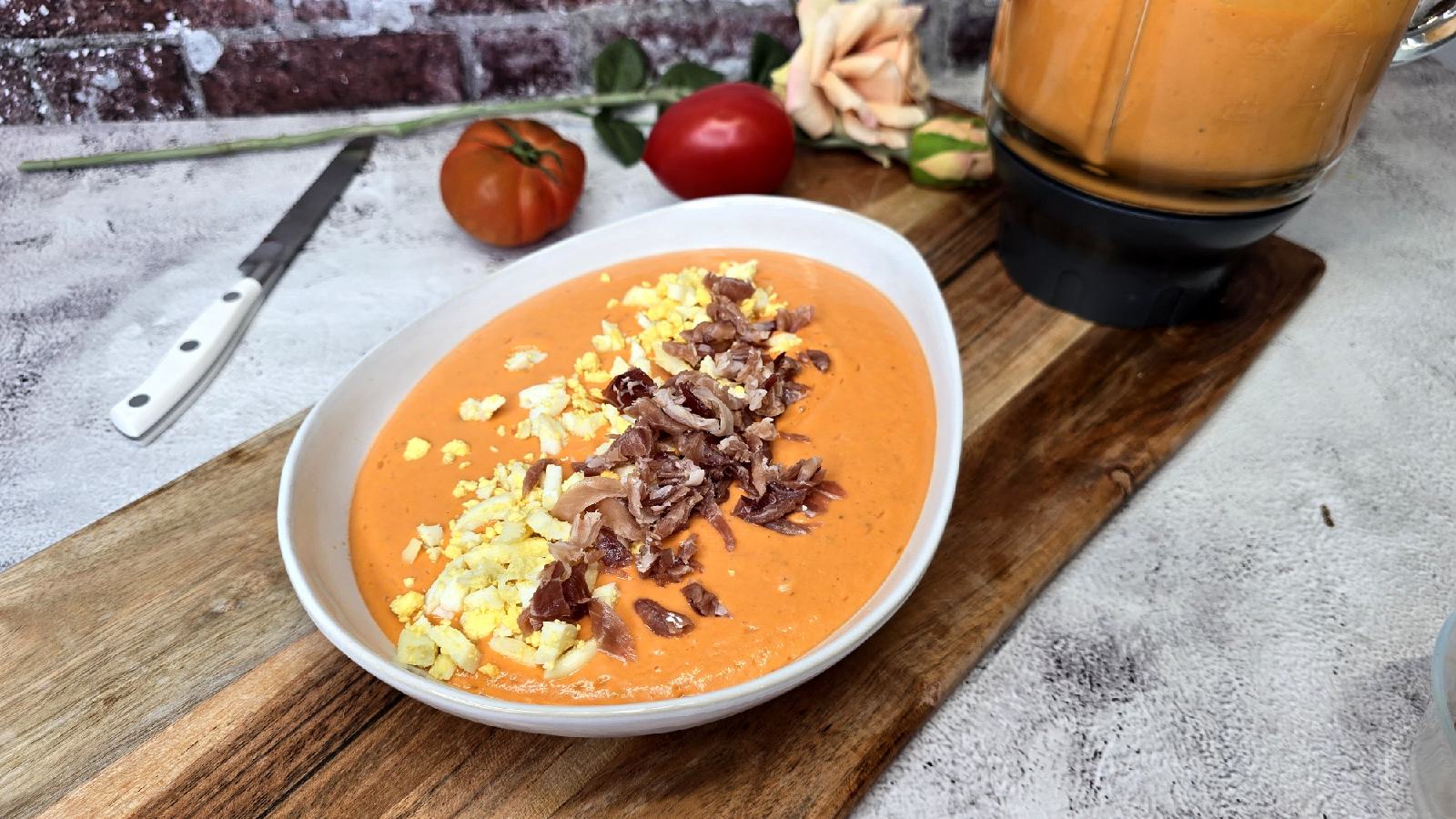 Salmorejo de mango