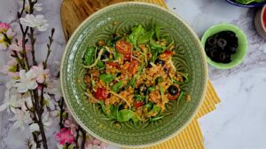 Ensalada de lentejas con salmón