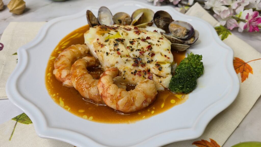 Bacalao en salsa de gambones