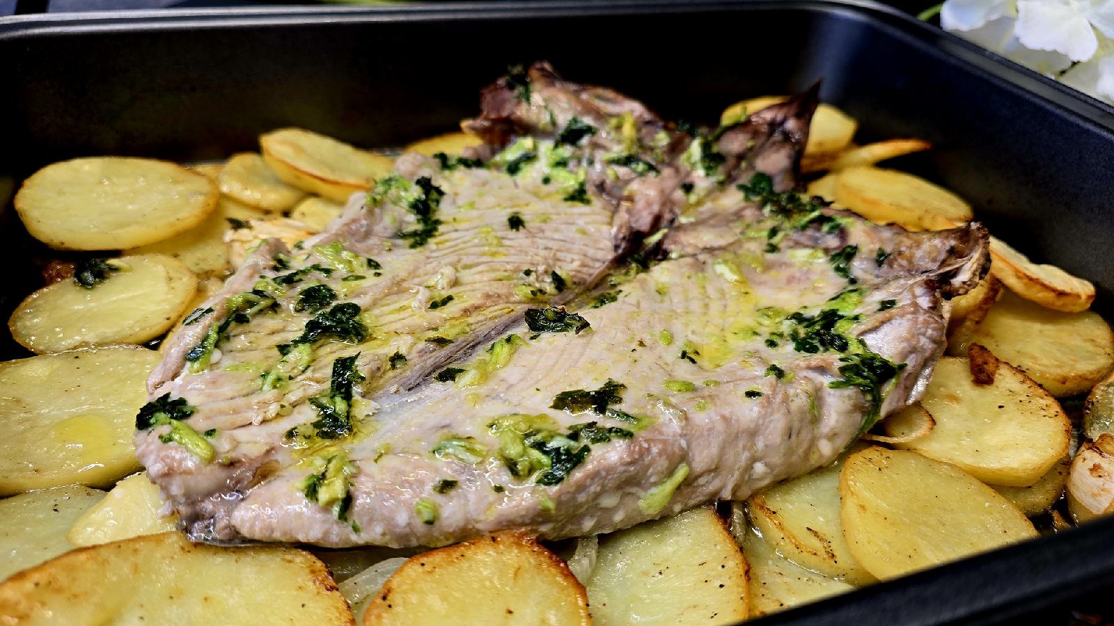 Ventresca con patata panadera