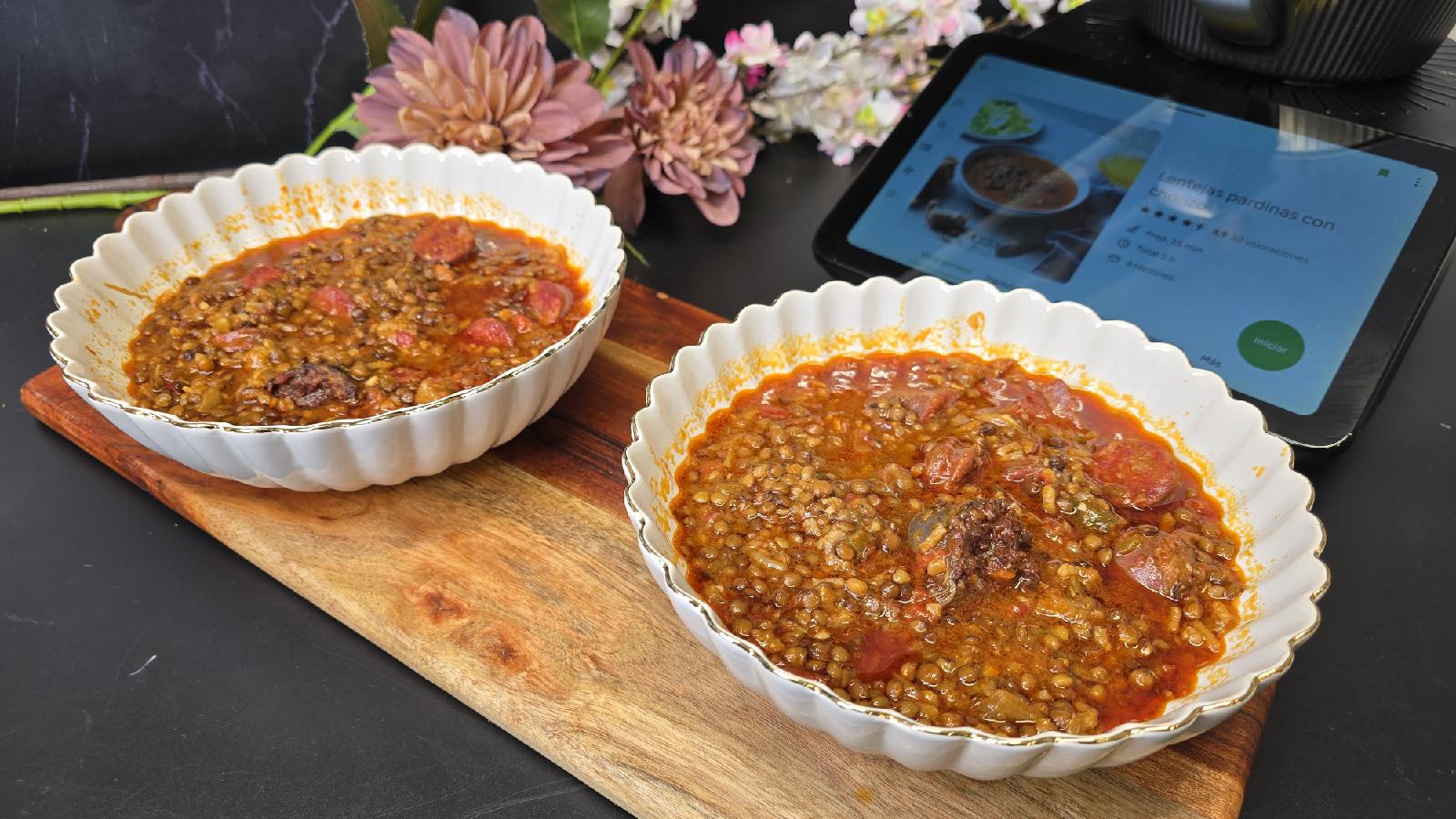 Lentejas con chorizo, en Thermomix TM7