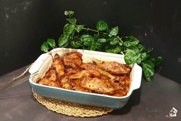 Conejo al ajillo al horno