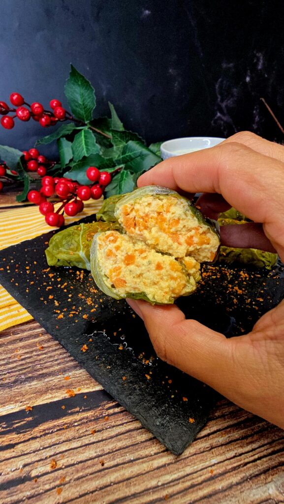 Rollitos de acelga rellenos