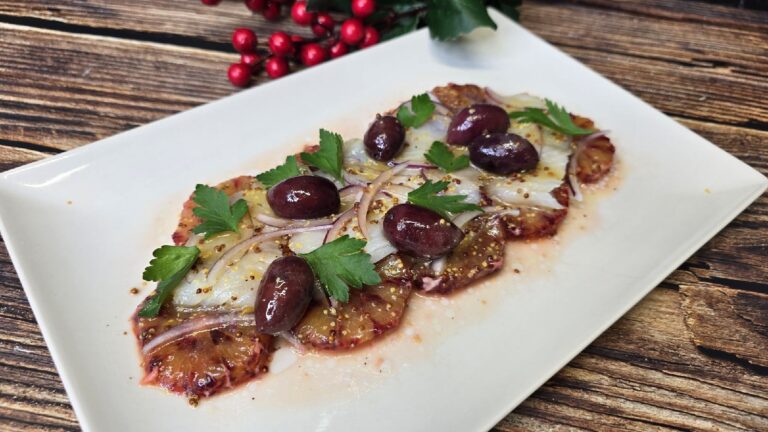 Ensalada de bacalao y naranja sanguina
