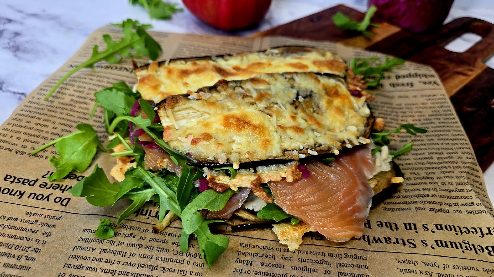 sándwich de berenjena